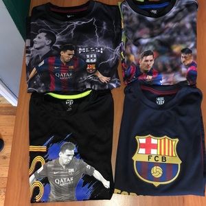 Lot of 4 FCBarcelona T-Shirts
